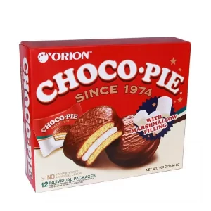 Galleta con Malvavisco ChocoPie Orion 12 pzs. 468g