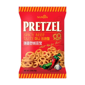 Pretzel Coreano Sabor Carne Picante Samjin 70g