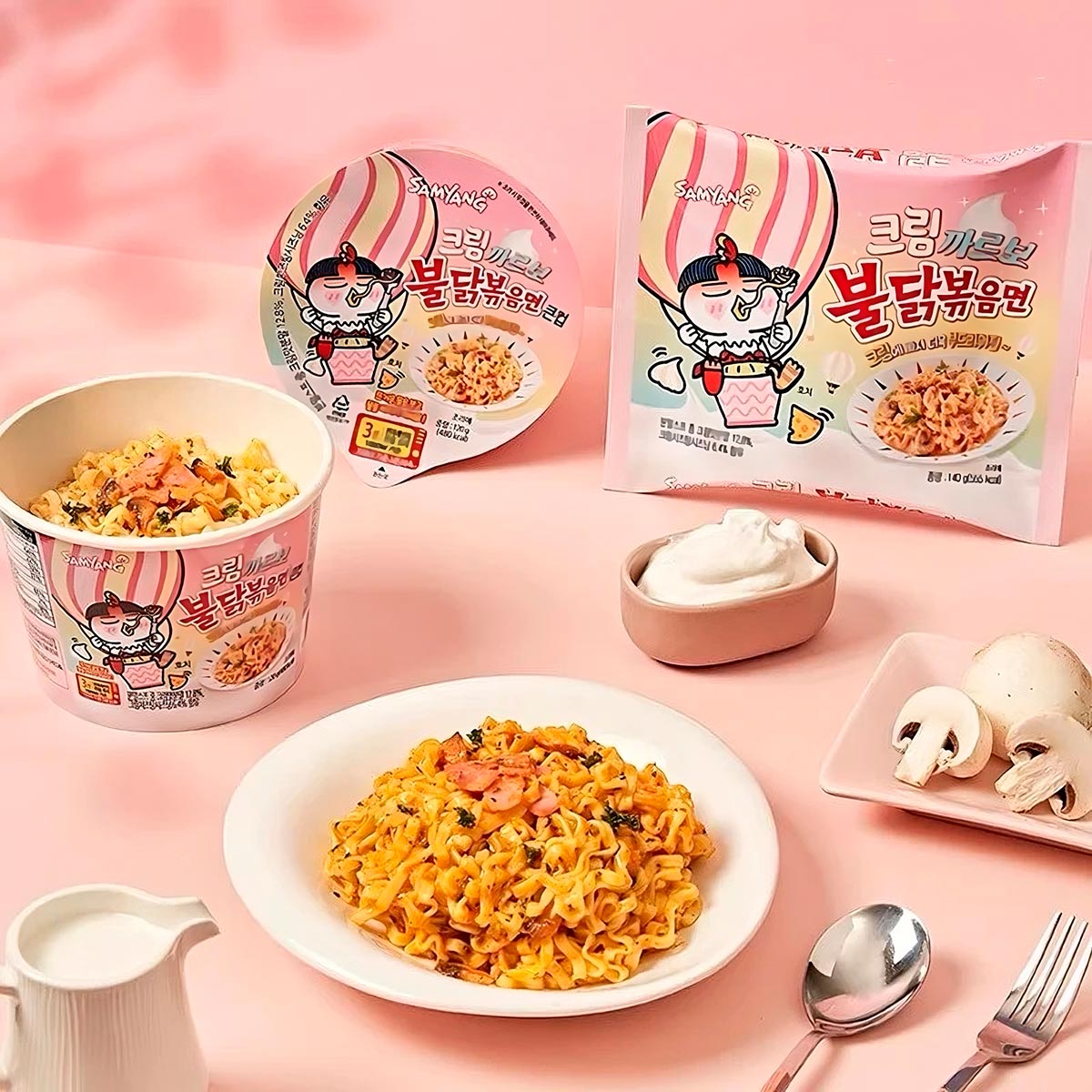 Ramen Picante Cream Carbonara Buldak 140g - Image 3