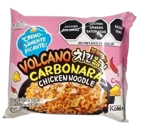 Paldo Volcano Ramen Sabor Pollo Picante Carbonara 130g