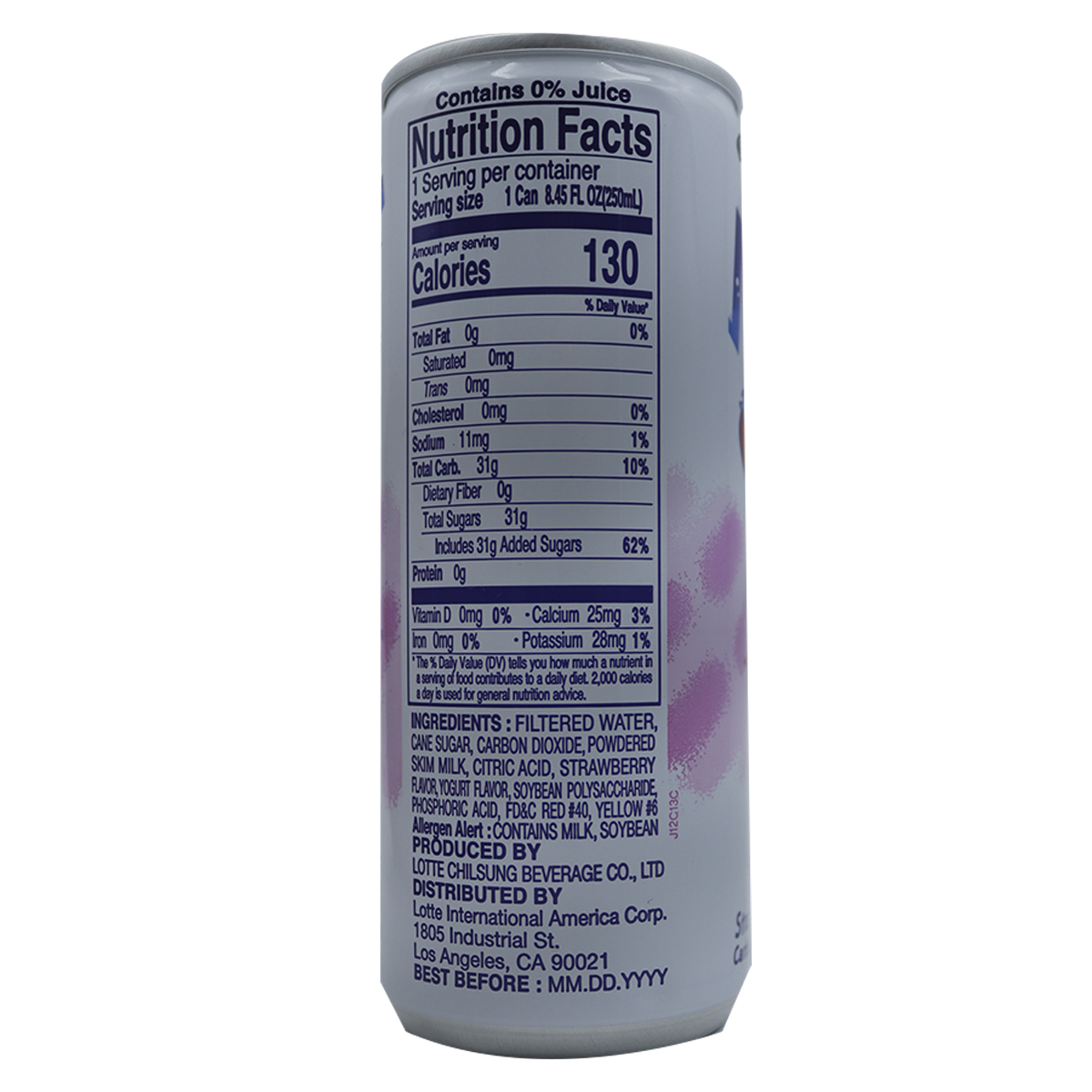 Bebida Coreana Milkis Fresa Lotte 250ml - Image 2